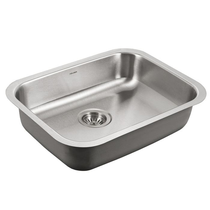 Houzer AU2317-55-1 ADA Compliant 23" Stainless Steel Undermount 5-1/2" Deep Single Bowl Kitchen Sink