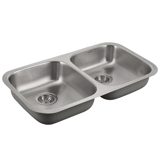 Houzer AU3218-55-1 ADA Compliant 32" Stainless Steel Undermount 5-1/2" Deep Double Bowl Kitchen Sink