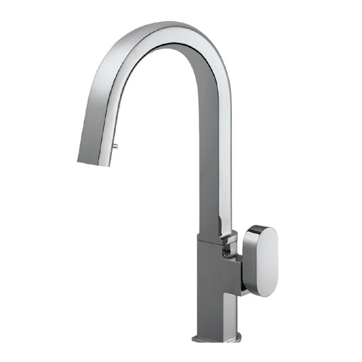 Houzer AZUPD-968-PC Azura Series Polished Chrome Single Handle Hidden Pull-Down Kitchen Faucet