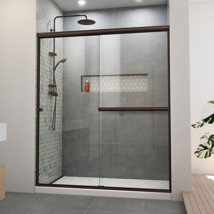 DreamLine SDAB60W700VXX06 Alliance Pro BG Semi-Frameless Sliding Shower Door in Oil Rubbed Bronze