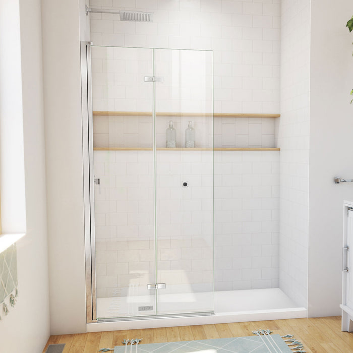 DreamLine SD-363472Q-01 Aqua-Q Fold 33 1/2" W x 72" H Frameless Bi-Fold Shower Door in Chrome