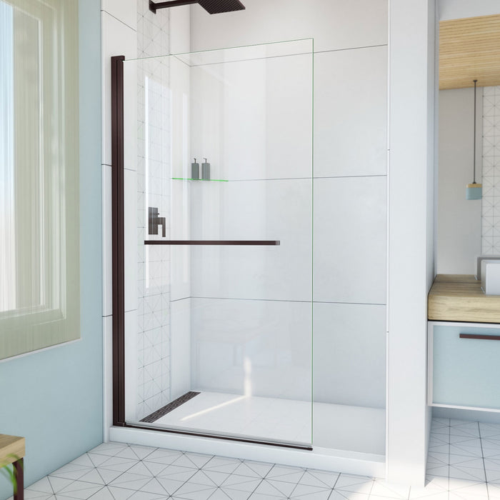 DreamLine SD-374072Q-06 Aqua-Q Swing 39 1/2" W x 72" H Frameless Shower Door in Oil Rubbed Bronze