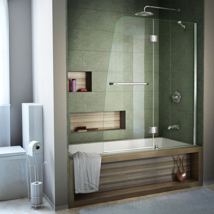 DreamLine SHDR-3148586-01 Aqua 48"W x 58"H Frameless Hinged Tub Door in Chrome