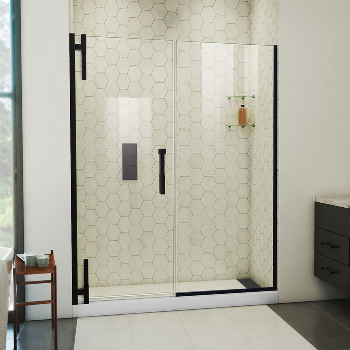 DreamLine SDAD56W720VXX09 Ascend Frameless Pivot Shower Door in Satin Black