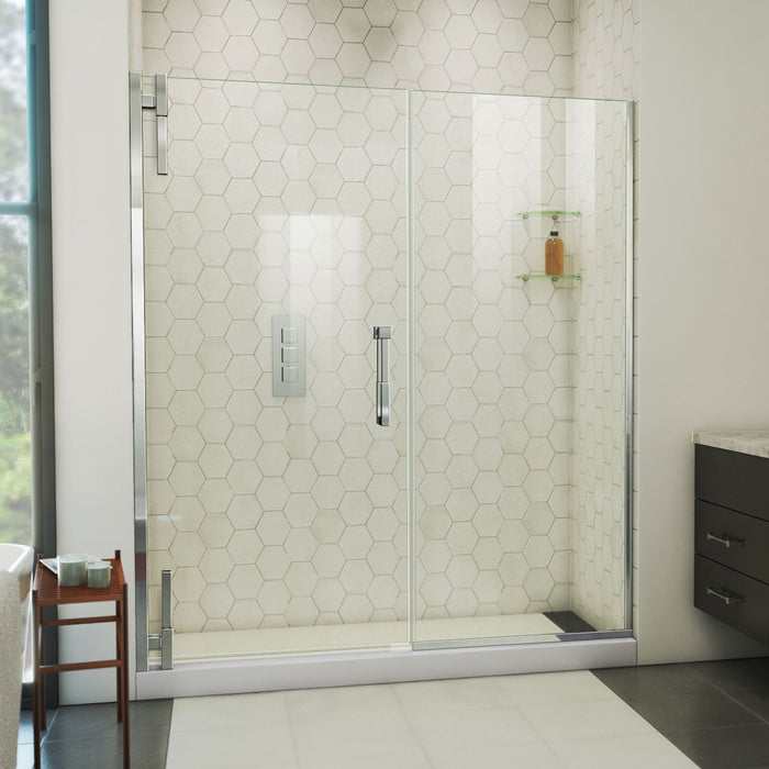 DreamLine SDAD60W720VXX01 Ascend Frameless Pivot Shower Door in Chrome