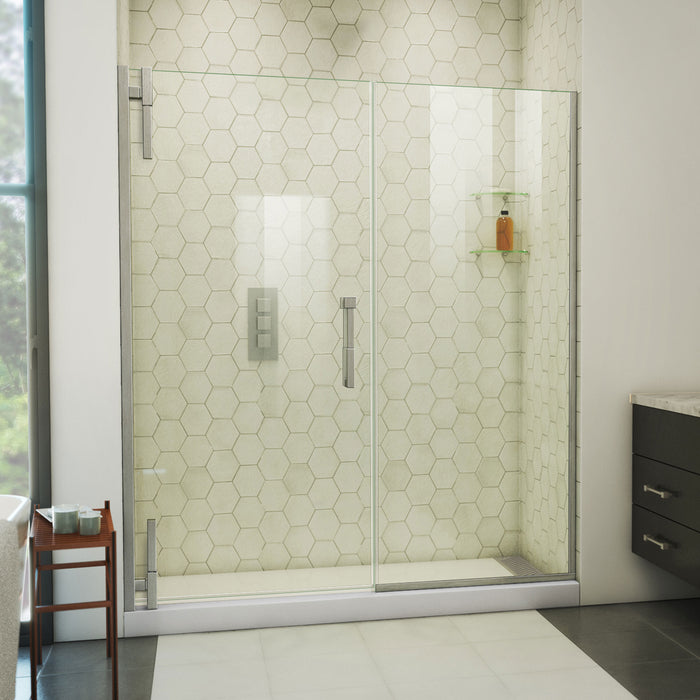 DreamLine SDAD645720VXX04 Ascend Frameless Pivot Shower Door in Brushed Nickel