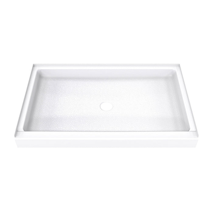 DreamLine B1DS5434XXC0001 DreamStone Center Drain Single Threshold Shower Base in White