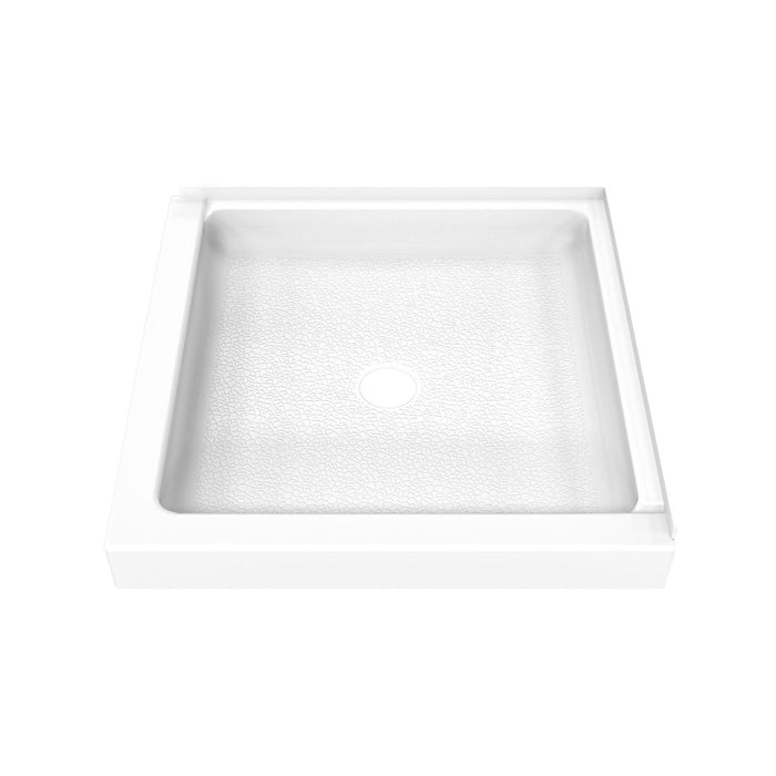 DreamLine B2DS3636XXC0001 DreamStone Center Drain Double Threshold Shower Base in White