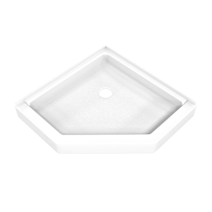DreamLine B3DS3636XXC0001 DreamStone Corner Drain Neo-Angle Shower Base in White