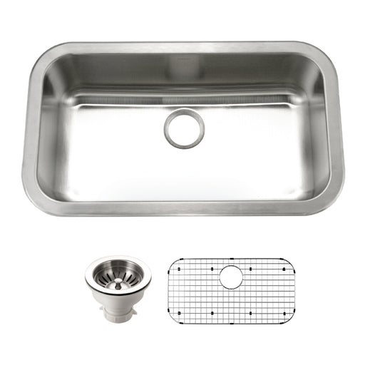 Houzer BSG-3018 Belleo 32" Stainless Steel Drop-in Topmount Single Bowl Kitchen Sink