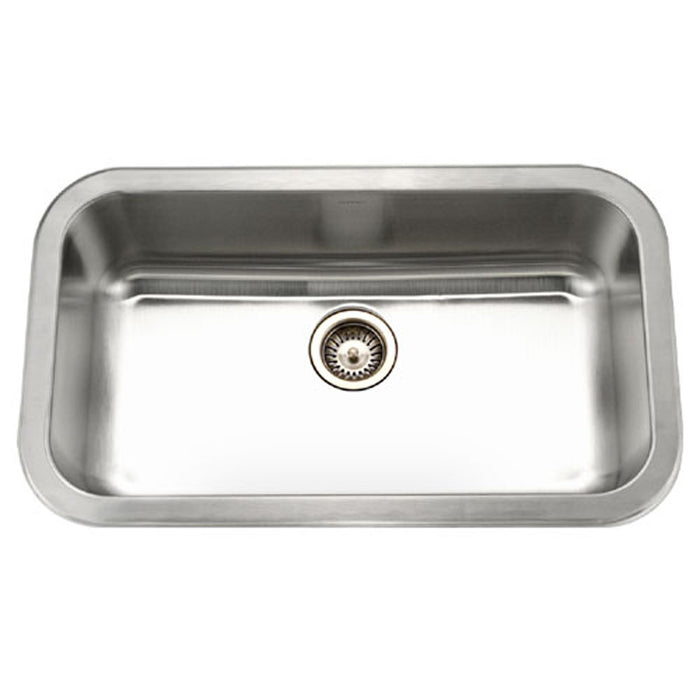 Houzer BSG-3018 Belleo 32" Stainless Steel Drop-in Topmount Single Bowl Kitchen Sink with Strainer & Grid