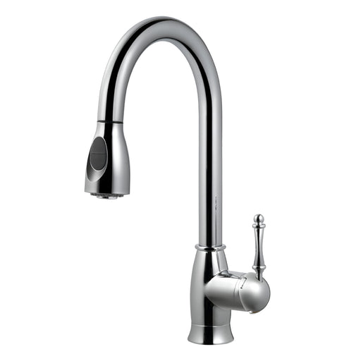Houzer CAMPD-368-PC Camden Series Polished Chrome Single Handle Pull-Down Kitchen Faucet
