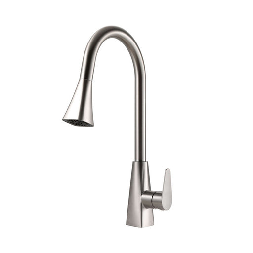 Houzer CAT-172-BF Catori Series Brushed Nickel Fingerprint-Free Finish Single Handle Pull-Out Kitchen Faucet