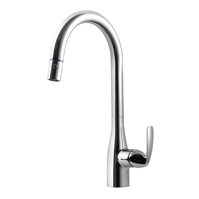 Houzer CORPD-569-PC Cora Series Polished Chrome Single Handle Pull-Down Kitchen Faucet