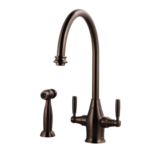 Houzer CRLSS-650-OB Charleston Series Oil Rubbed Bronze Dual Handle Kitchen Faucet