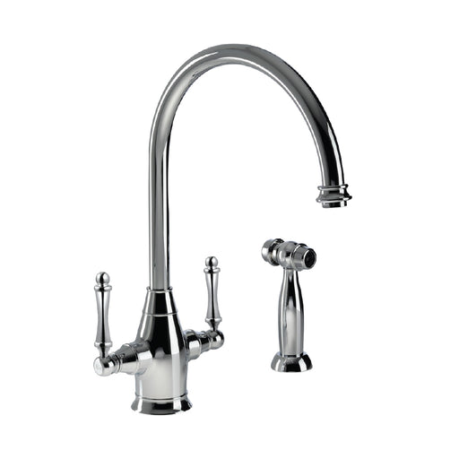 Houzer CRLSS-650-PC Charleston Series Polished Chrome Dual Handle Kitchen Faucet