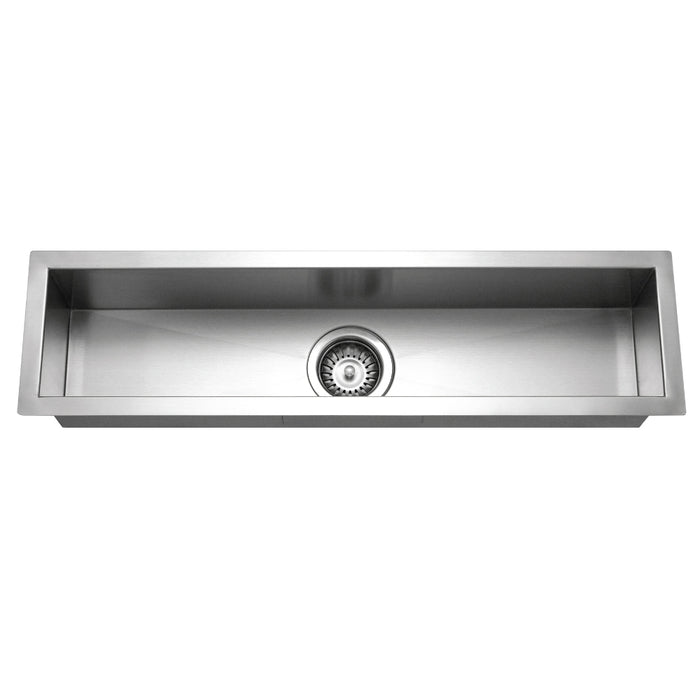 Houzer CTB-3285 Contempo Trough 32" Stainless Steel Undermount Single Bowl Bar Sink
