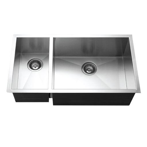 Houzer CTO-3370SL Contempo 33" Stainless Steel Undermount 70/30 Double Left Prep Bowl Kitchen Sink