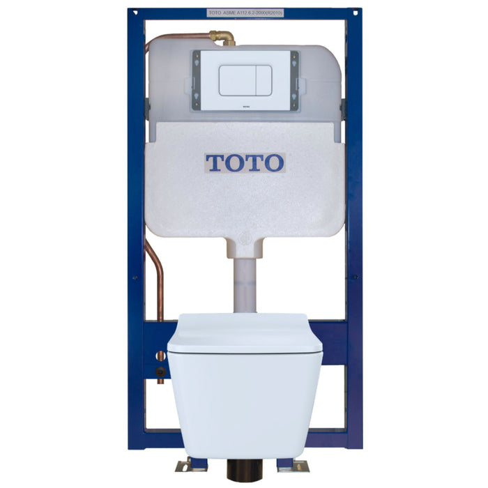 TOTO CWT449249CMFG#WH SP Wall Hung Universal Height Toilet and In-Wall Tank System