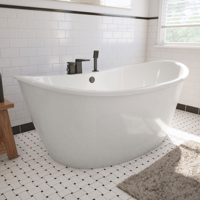 DreamLine BTCA6636WFXXC00 Caspian 66-inch Freestanding Double Slipper 2-Person Bathtub