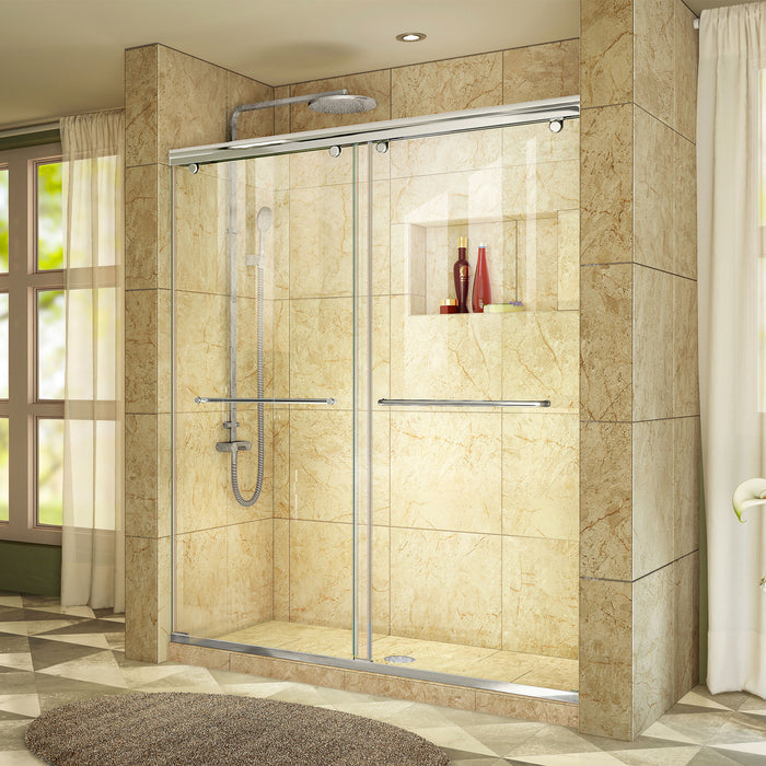 DreamLine SHDR-1360760-01 Charisma 56-60"W x 76"H Frameless Bypass Sliding Shower Door in Chrome