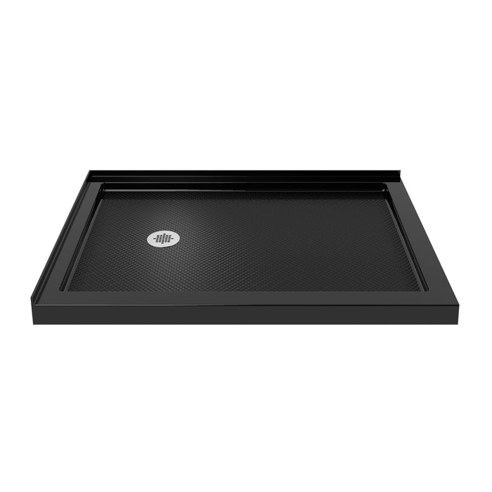 DreamLine DLT-1036541-88 SlimLine 36"D x 54"W x 2 3/4"H Left Drain Double Threshold Shower Base in Black