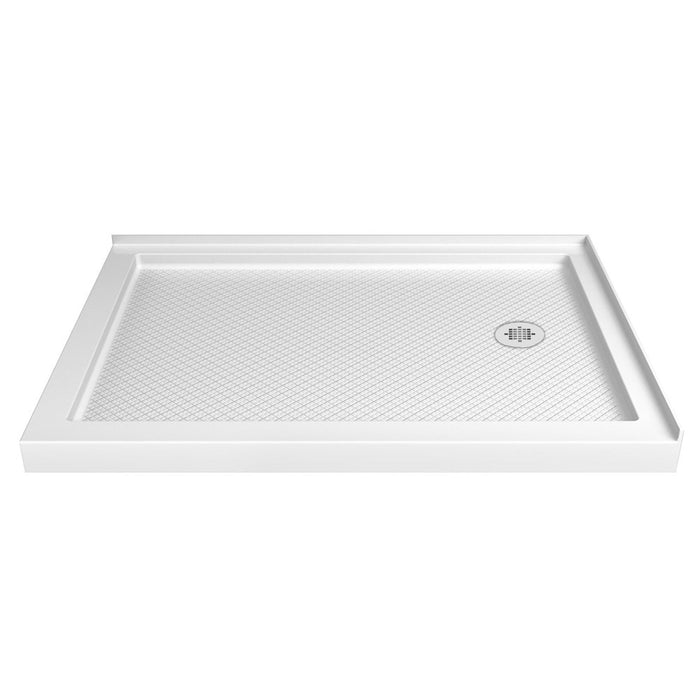 DreamLine DLT-1036542 SlimLine 36"D x 54"W x 2 3/4"H Right Drain Double Threshold Shower Base in White
