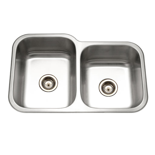 Houzer EC-3208SR-1 Elite 32" Stainless Steel Undermount 60/40 Double Bowl Kitchen Sink