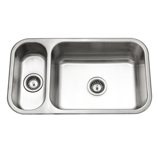 Houzer EHD-3118-1 Elite 31" Stainless Steel Undermount 80/20 Double Bowl Kitchen Sink