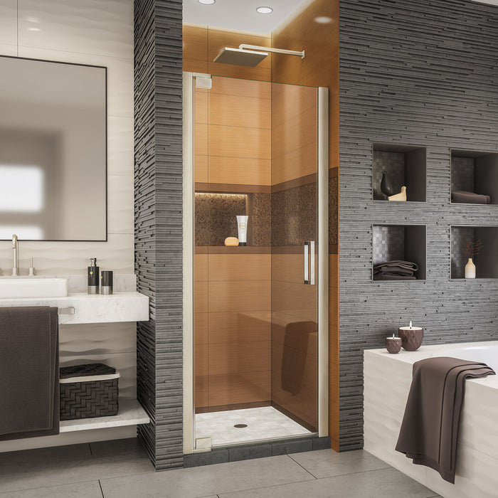DreamLine SHDR-4330000-04 Elegance-LS 30 1/2 - 32 1/2"W x 72"H Frameless Pivot Shower Door in Brushed Nickel