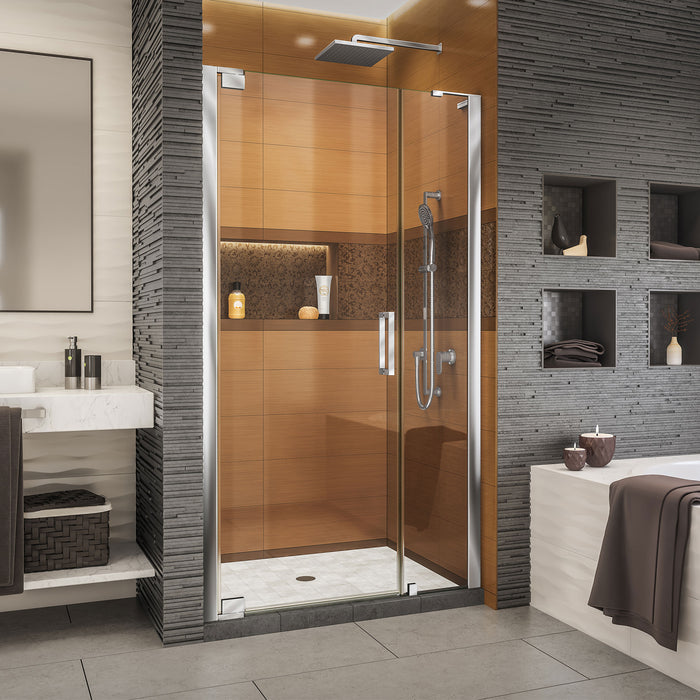 DreamLine SHDR-4330120-01 Elegance-LS 40 1/2 - 42 1/2"W x 72"H Frameless Pivot Shower Door in Chrome
