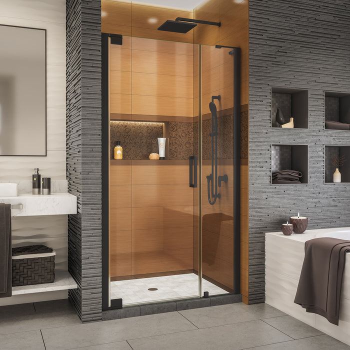 DreamLine SHDR-4334120-09 Elegance-LS 44 - 46"W x 72"H Frameless Pivot Shower Door in Satin Black
