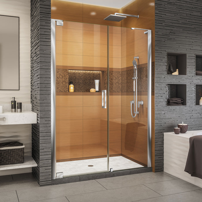 DreamLine SHDR-4328240-01 Elegance-LS 50 3/4 - 52 3/4"W x 72"H Frameless Pivot Shower Door in Chrome