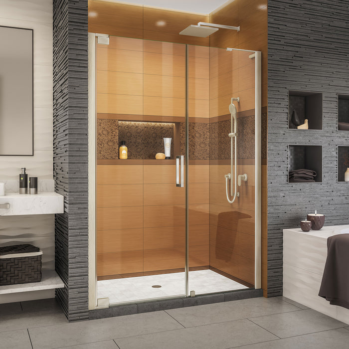 DreamLine SHDR-4327240-04 Elegance-LS 49 - 51"W x 72"H Frameless Pivot Shower Door in Brushed Nickel