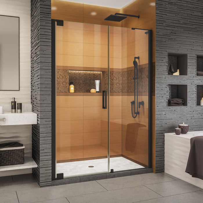 DreamLine SHDR-4332240-09 Elegance-LS 54 1/4 - 56 1/4"W x 72"H Frameless Pivot Shower Door in Satin Black