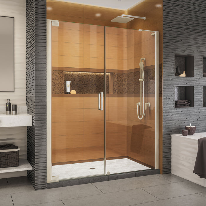 DreamLine SHDR-4330300-04 Elegance-LS 58 1/2 - 60 1/2"W x 72"H Frameless Pivot Shower Door in Brushed Nickel
