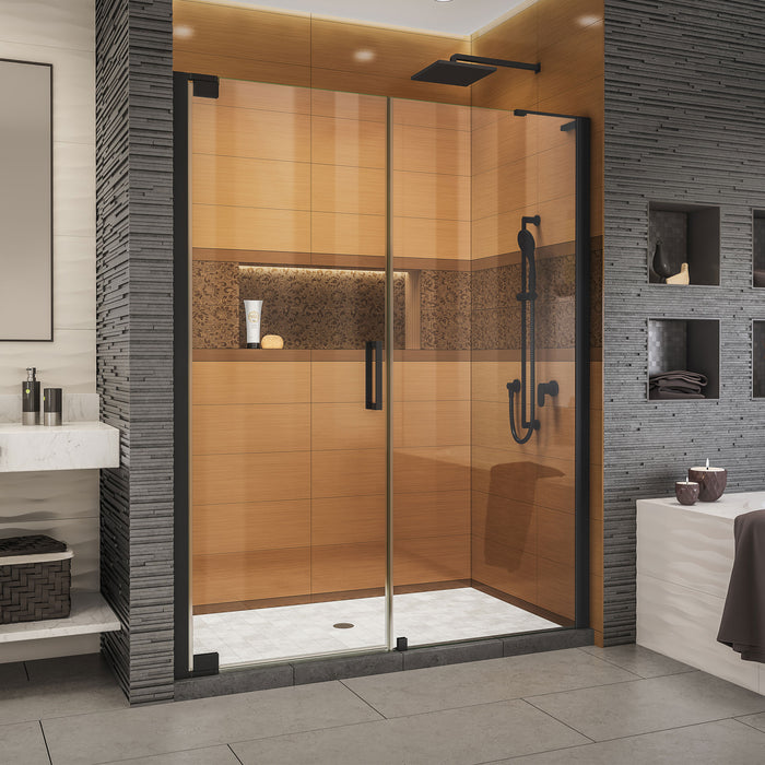 DreamLine SHDR-4330300-09 Elegance-LS 58 1/2 - 60 1/2"W x 72"H Frameless Pivot Shower Door in Satin Black