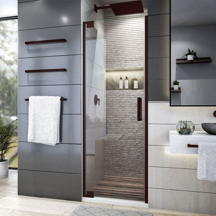 DreamLine SHDR-443400-06 Elegance Plus 34-34 1/2"W x 72"H Frameless Pivot Shower Door in Oil Rubbed Bronze