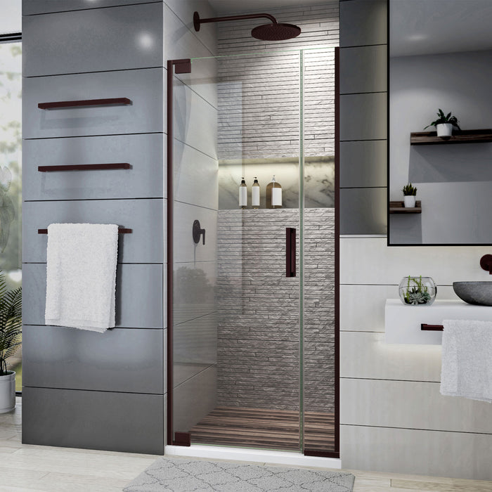 DreamLine SHDR-443060-06 Elegance Plus 30-30 3/4"W x 72"H Frameless Pivot Shower Door in Oil Rubbed Bronze