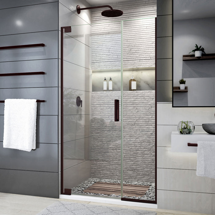 DreamLine SHDR-444014-06 Elegance Plus 39 3/4 - 40 1/2"W x 72"H Frameless Pivot Shower Door in Oil Rubbed Bronze