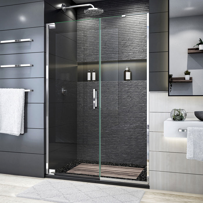 DreamLine SHDR-444622-01 Elegance Plus 46-46 3/4"W x 72"H Frameless Pivot Shower Door in Chrome