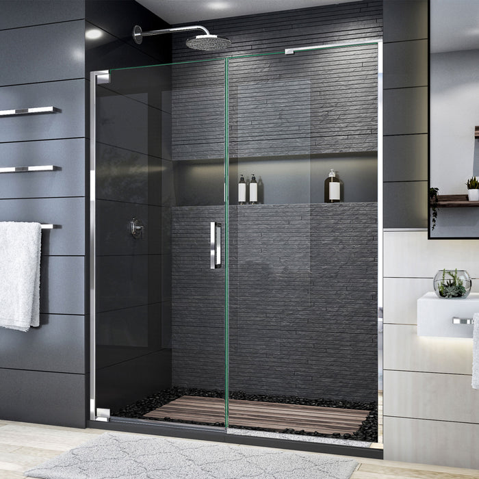 DreamLine SHDR-4458305-01 Elegance Plus 58-58 3/4"W x 72"H Frameless Pivot Shower Door in Chrome