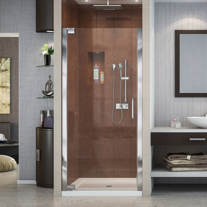 DreamLine SHDR-4127720-01 Elegance 27-29"W x 72"H Frameless Pivot Shower Door in Chrome