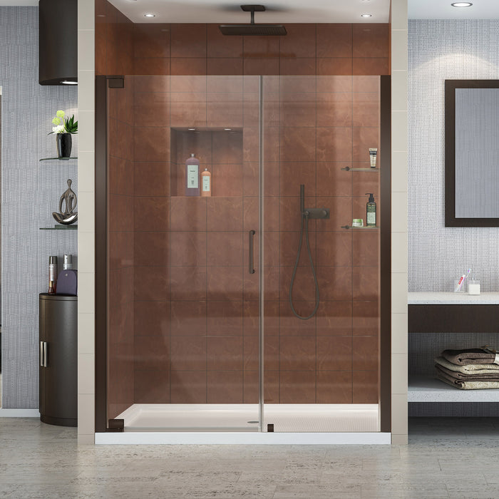 DreamLine SHDR-4158720-06 Elegance 58-60"W x 72"H Frameless Pivot Shower Door in Oil Rubbed Bronze