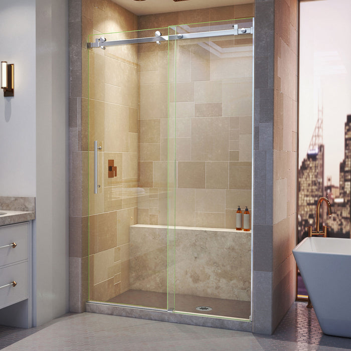 DreamLine SHDR-64487610-08 Enigma Air 44-48"W x 76"H Frameless Sliding Shower Door in Polished Stainless Steel