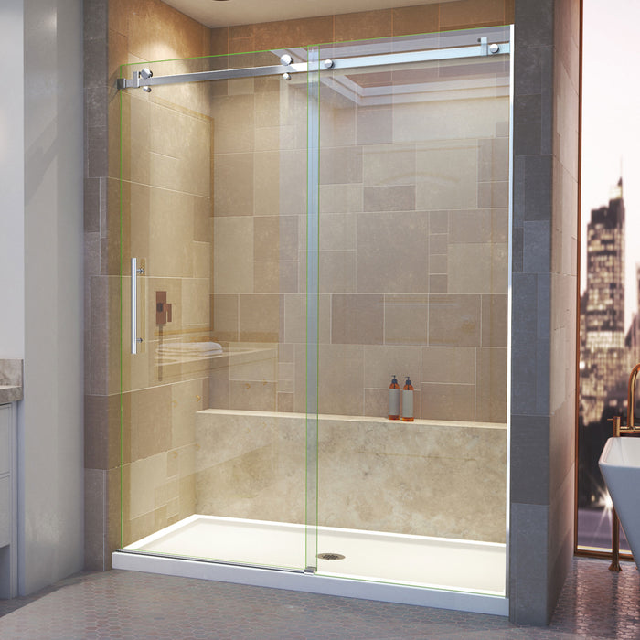 DreamLine SHDR-64607610-08 Enigma Air 56-60"W x 76"H Frameless Sliding Shower Door in Polished Stainless Steel