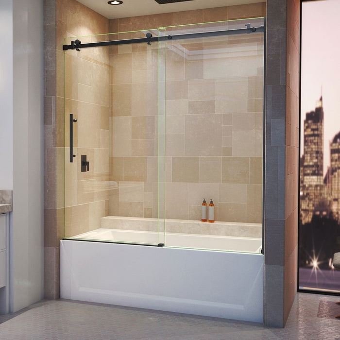 DreamLine SHDR-64606210-09 Enigma Air 56-60" W x 62" H Frameless Sliding Tub Door in Satin Black