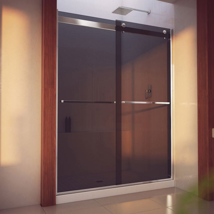 Dreamline SHDR-636076HG01 Essence-H 56-60"W x 76"H Semi-Frameless Bypass Shower Door in Chrome and Gray Glass