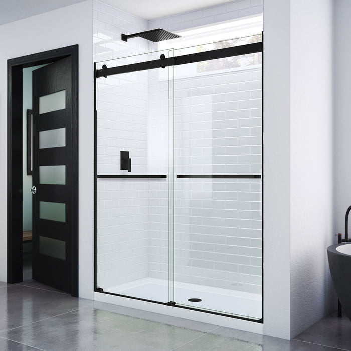 Dreamline SHDR-6360760-09 Essence 56-60"W x 76"H Frameless Bypass Shower Door in Satin Black