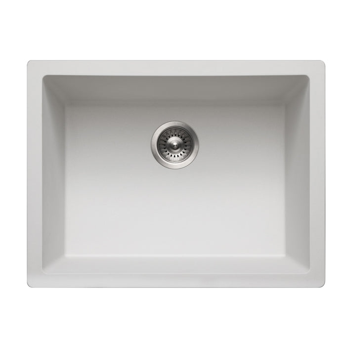 Houzer G-300U CLOUD Quartztone 24" Cloud Granite Composite Undermount Single Bowl Kitchen Sink
